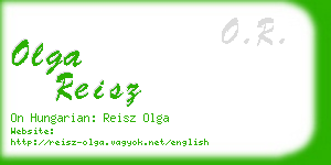 olga reisz business card